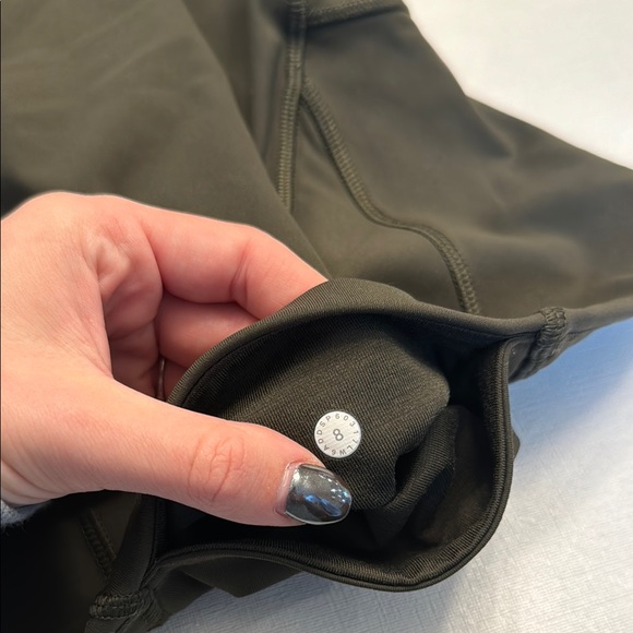 5. Lululemon Train Times Crop 17" Dark Olive - Picture 3 of 6